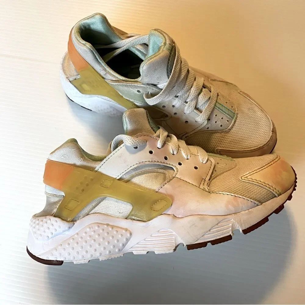 Nike Huarache Run GCEL Girls boys unisex youth pastel tie dye sneakers shoes - 4